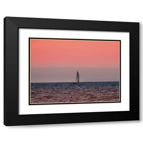 Sunset Black Modern Wood Framed Art Print with Double Matting by Singleton, Ashley