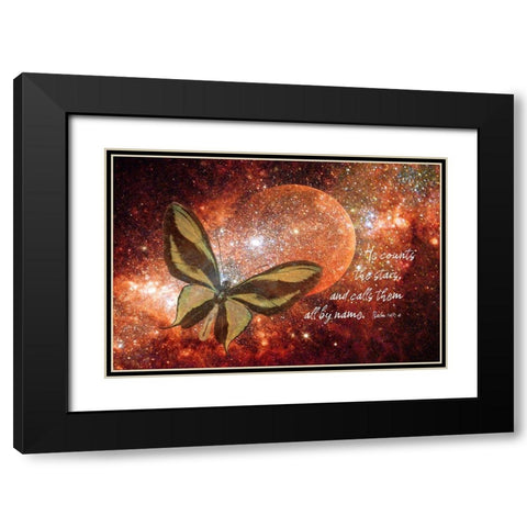 He Counts the Stars Black Modern Wood Framed Art Print with Double Matting by Murdock, Ramona