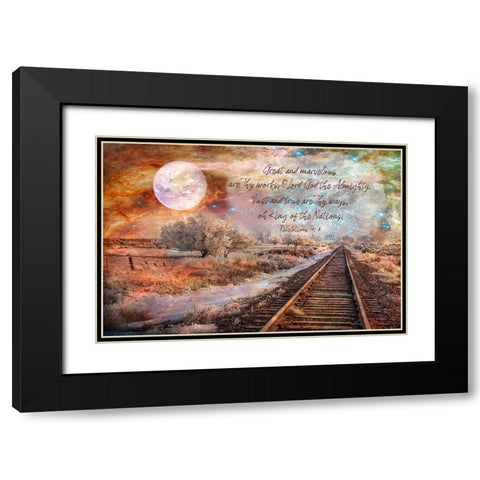 Marvelous Are Thy Works Black Modern Wood Framed Art Print with Double Matting by Murdock, Ramona