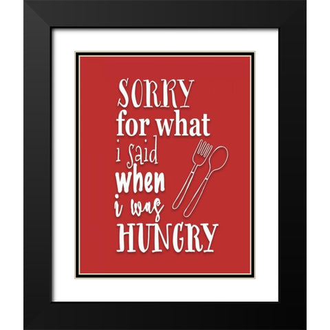 When I Was Hungry Black Modern Wood Framed Art Print with Double Matting by Moss, Tara