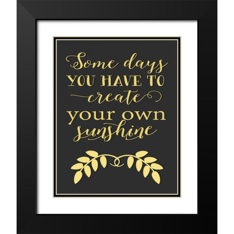 Create Your Own Sunshine Black Modern Wood Framed Art Print with Double Matting by Moss, Tara
