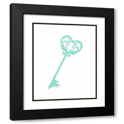 Mint Key Black Modern Wood Framed Art Print with Double Matting by Moss, Tara