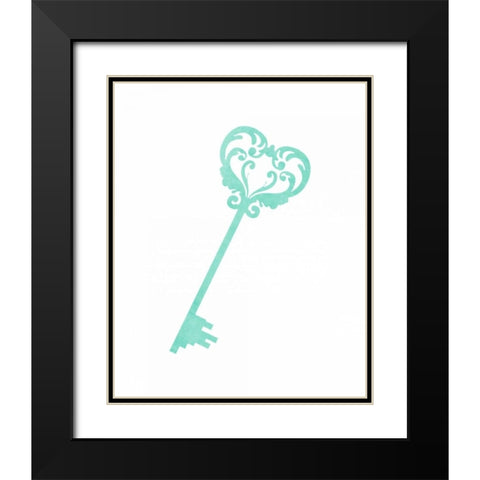 Mint Key Black Modern Wood Framed Art Print with Double Matting by Moss, Tara
