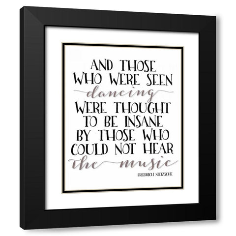 Seen Dancing Black Modern Wood Framed Art Print with Double Matting by Moss, Tara