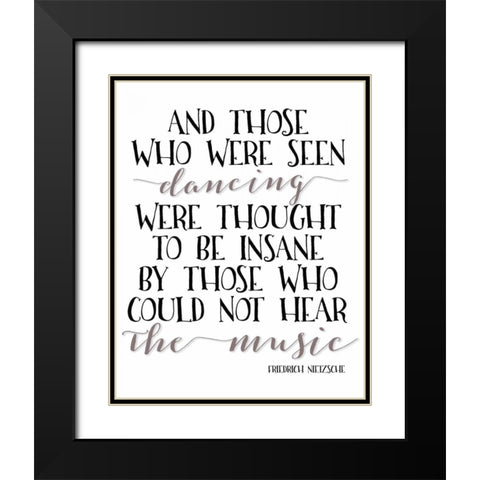 Seen Dancing Black Modern Wood Framed Art Print with Double Matting by Moss, Tara