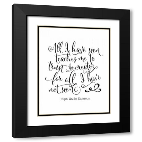 All I Have Seen Black Modern Wood Framed Art Print with Double Matting by Moss, Tara