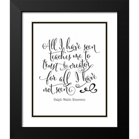 All I Have Seen Black Modern Wood Framed Art Print with Double Matting by Moss, Tara
