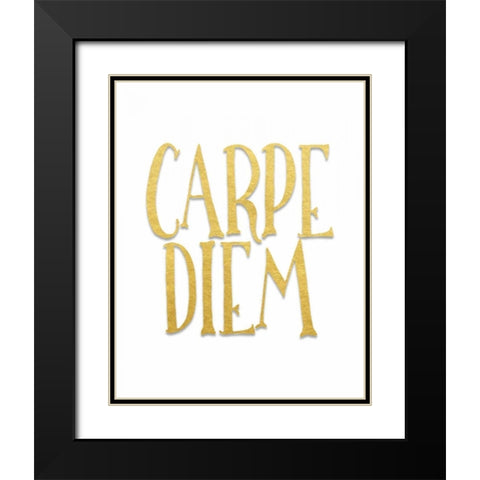 Carpe Diem Black Modern Wood Framed Art Print with Double Matting by Moss, Tara