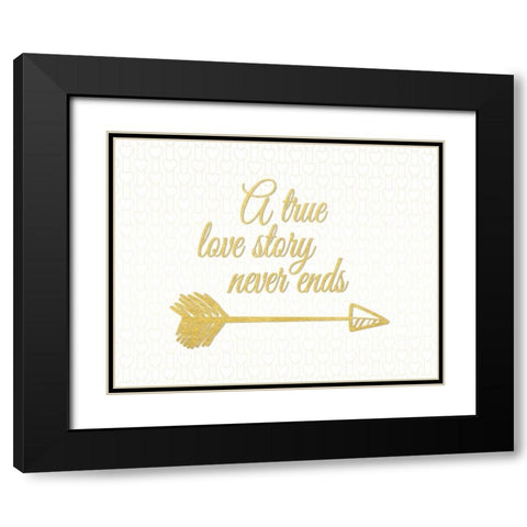 A True Love Story Black Modern Wood Framed Art Print with Double Matting by Moss, Tara