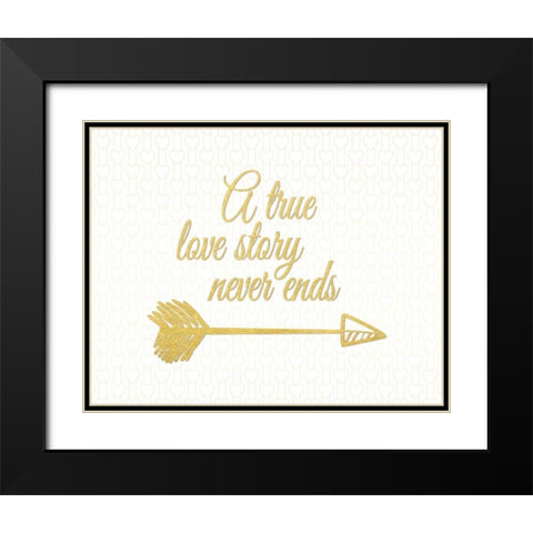 A True Love Story Black Modern Wood Framed Art Print with Double Matting by Moss, Tara