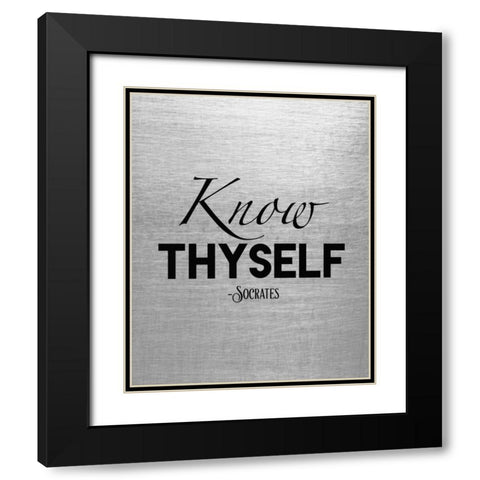 Know Thyself Black Modern Wood Framed Art Print with Double Matting by Moss, Tara