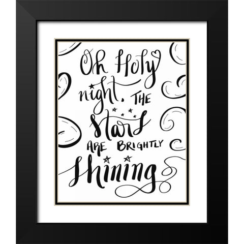 Oh Holy Night Black Modern Wood Framed Art Print with Double Matting by Moss, Tara