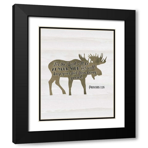 Proverbs 3-26 Black Modern Wood Framed Art Print with Double Matting by Moss, Tara