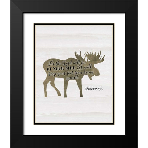 Proverbs 3-26 Black Modern Wood Framed Art Print with Double Matting by Moss, Tara