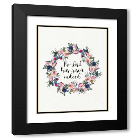 The Lord Has Risen Black Modern Wood Framed Art Print with Double Matting by Moss, Tara