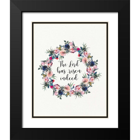 The Lord Has Risen Black Modern Wood Framed Art Print with Double Matting by Moss, Tara