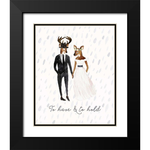 To Have and to Hold Black Modern Wood Framed Art Print with Double Matting by Moss, Tara