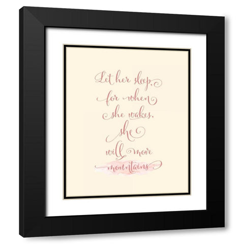 Let Her Sleep Black Modern Wood Framed Art Print with Double Matting by Moss, Tara