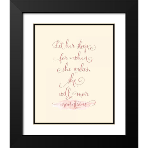 Let Her Sleep Black Modern Wood Framed Art Print with Double Matting by Moss, Tara