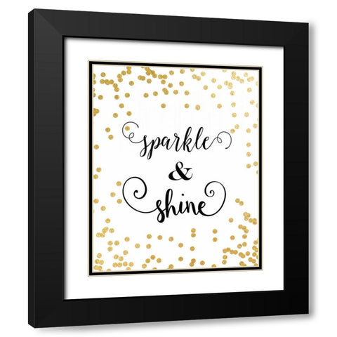 Sparkle and Shine Black Modern Wood Framed Art Print with Double Matting by Moss, Tara