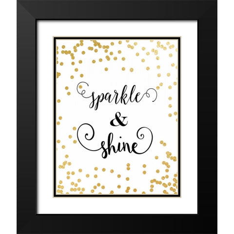 Sparkle and Shine Black Modern Wood Framed Art Print with Double Matting by Moss, Tara