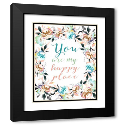 You Are My Happy Place II Black Modern Wood Framed Art Print with Double Matting by Moss, Tara