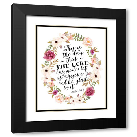 Psalm 118 Black Modern Wood Framed Art Print with Double Matting by Moss, Tara