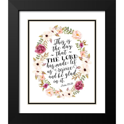 Psalm 118 Black Modern Wood Framed Art Print with Double Matting by Moss, Tara