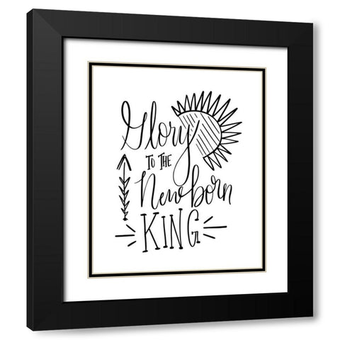 Glory to the Newborn King III Black Modern Wood Framed Art Print with Double Matting by Moss, Tara