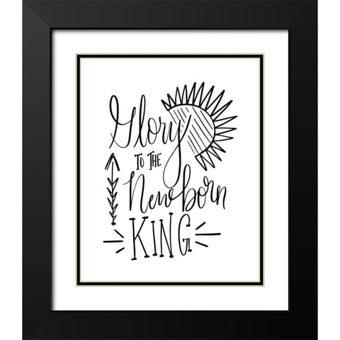 Glory to the Newborn King III Black Modern Wood Framed Art Print with Double Matting by Moss, Tara
