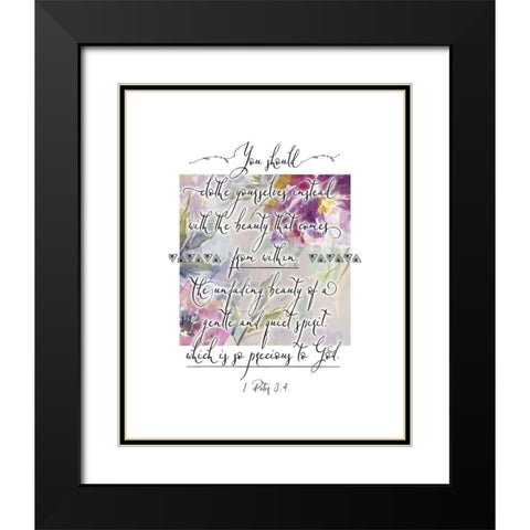 1 Peter 3-4 Black Modern Wood Framed Art Print with Double Matting by Moss, Tara