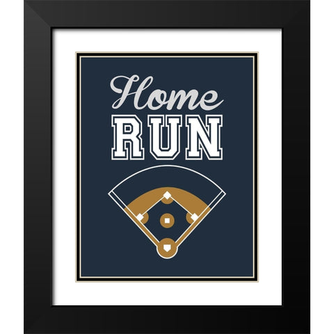Home Run II Black Modern Wood Framed Art Print with Double Matting by Robinson, Tamara