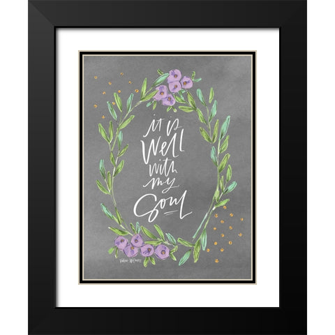 It Is Well Black Modern Wood Framed Art Print with Double Matting by Wieners, Valerie