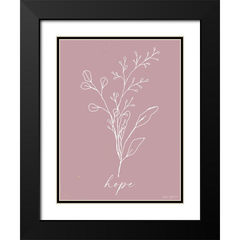 Hope Black Modern Wood Framed Art Print with Double Matting by Wieners, Valerie