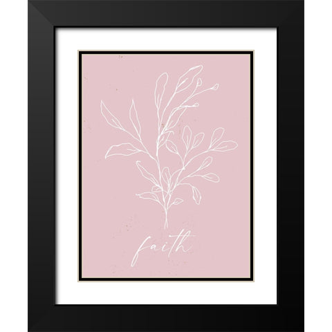 Faith-Hope-Love Black Modern Wood Framed Art Print with Double Matting by Wieners, Valerie