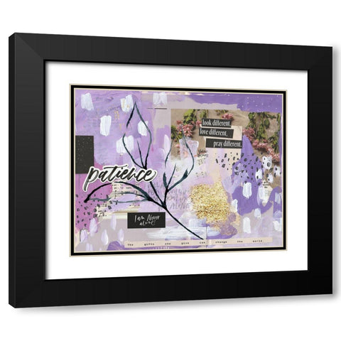 Patience Black Modern Wood Framed Art Print with Double Matting by Wieners, Valerie