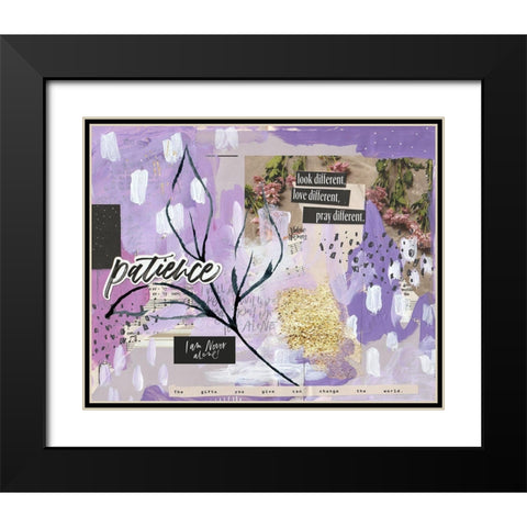 Patience Black Modern Wood Framed Art Print with Double Matting by Wieners, Valerie