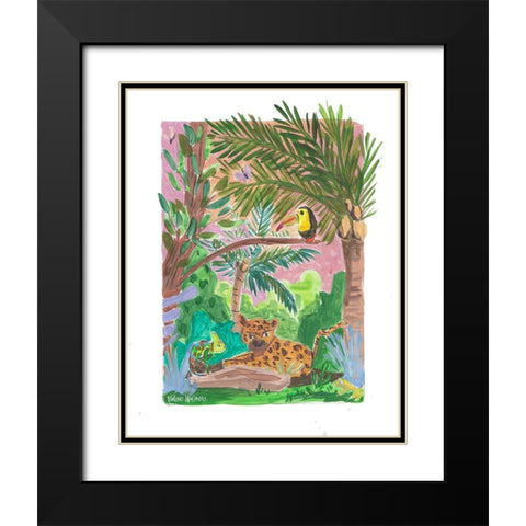 Tropical Animals I Black Modern Wood Framed Art Print with Double Matting by Wieners, Valerie