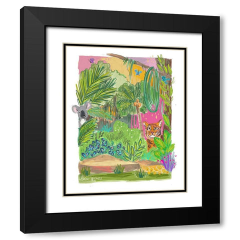 Tropical Animals II Black Modern Wood Framed Art Print with Double Matting by Wieners, Valerie