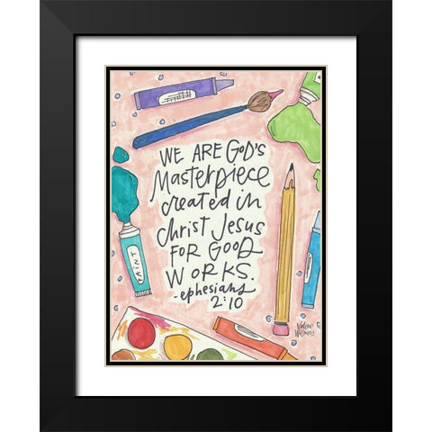 Masterpiece Black Modern Wood Framed Art Print with Double Matting by Wieners, Valerie