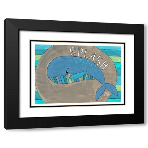 Splash Black Modern Wood Framed Art Print with Double Matting by Wieners, Valerie