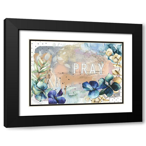 Pray Black Modern Wood Framed Art Print with Double Matting by Wieners, Valerie