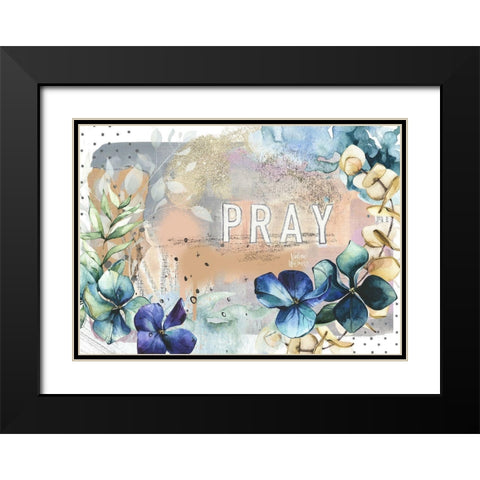 Pray Black Modern Wood Framed Art Print with Double Matting by Wieners, Valerie