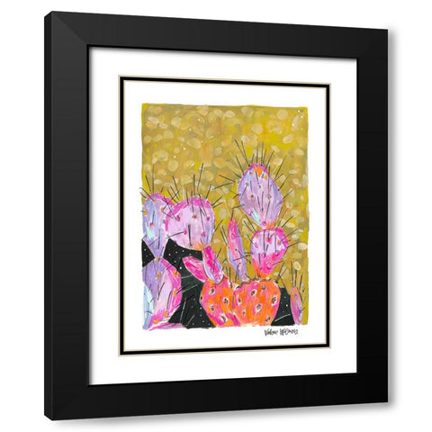 Mustard Cactus Black Modern Wood Framed Art Print with Double Matting by Wieners, Valerie