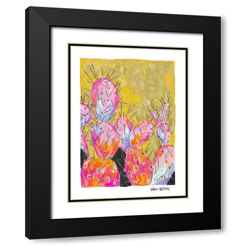 Mustard Cactus II Black Modern Wood Framed Art Print with Double Matting by Wieners, Valerie