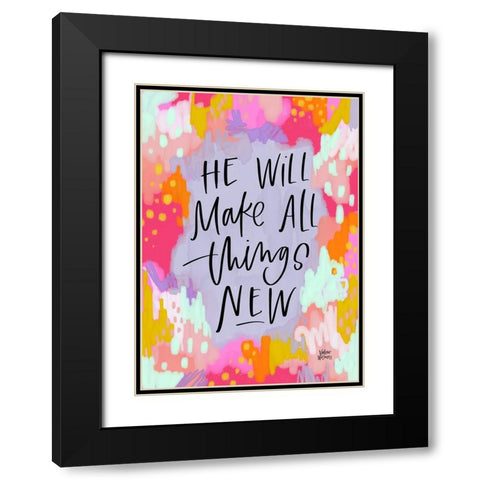 New Black Modern Wood Framed Art Print with Double Matting by Wieners, Valerie