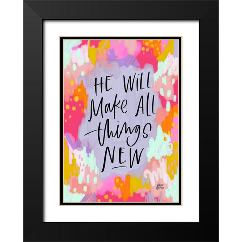 New Black Modern Wood Framed Art Print with Double Matting by Wieners, Valerie