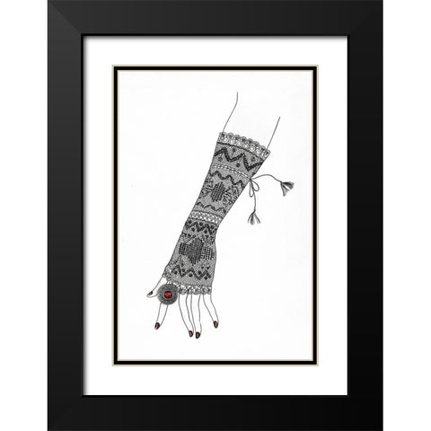 Glowup Black Modern Wood Framed Art Print with Double Matting by Sommers, Mindy