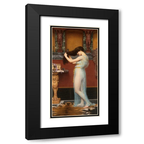 The Toilet Black Modern Wood Framed Art Print with Double Matting by Godward, John William