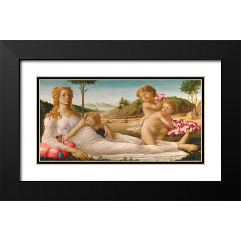 An Allegory Black Modern Wood Framed Art Print with Double Matting by After Botticelli